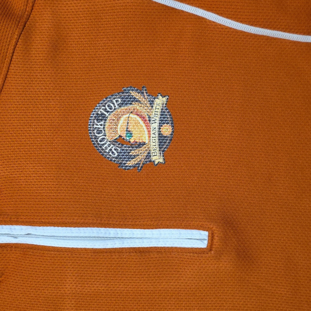 Tri Mountain Men's Medium 1/4 Zip Pull Over Shock Top Logo